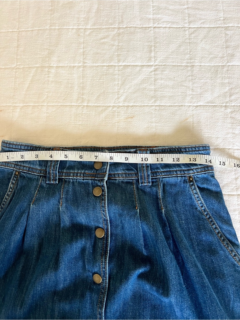Sezane women’s denim skirt buttons size 38 us 6 - Picture 8 of 9